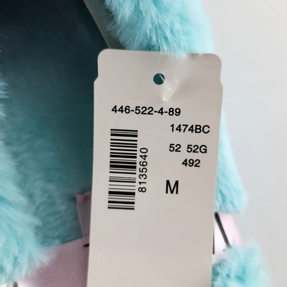 ⭐️3/ $30⭐️ La Vie en Rose Fuzzy Blue Slip On Slippers Padded Soles Size M 7/8 - Picture 5 of 7